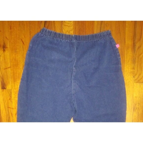 Woman Within Pullon Jeans womens Sz 18W Tapered Leg stretch pockets ankle crop - Picture 5 of 6